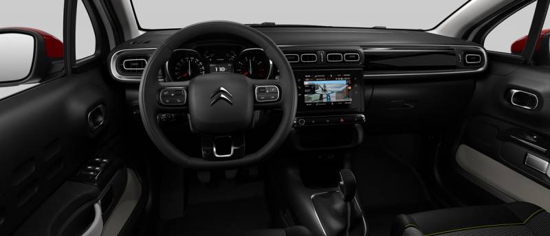 Tableau de bord avec Citroen connect nav